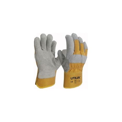 12PAIA GUANTI IN PELLE CROSTA BOVINA  tg. 11 dorso giallo