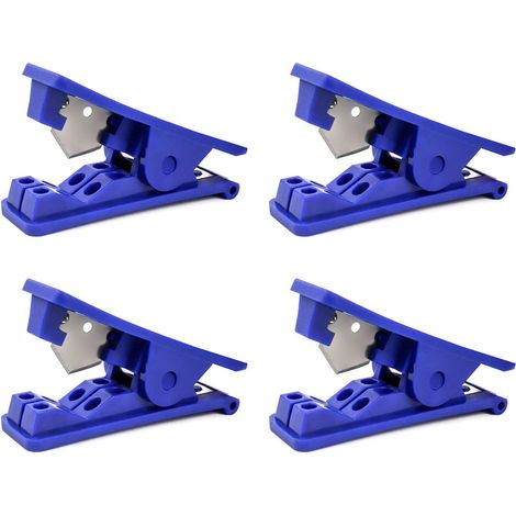 4er-Set Rohrschneider, wirtschaftlicher Kunststoff-Gummi-Rohrschneider für Silikon-PVC-PU-Nylonschläuche, bis zu 12 mm Außendurchmesser, blau (1/5)