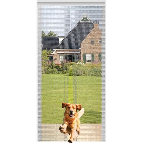Rideau de Porte en Aluminium de qualité supérieure - 90 x 210 cm - Moustiquaire de Porte en métal (1/5)