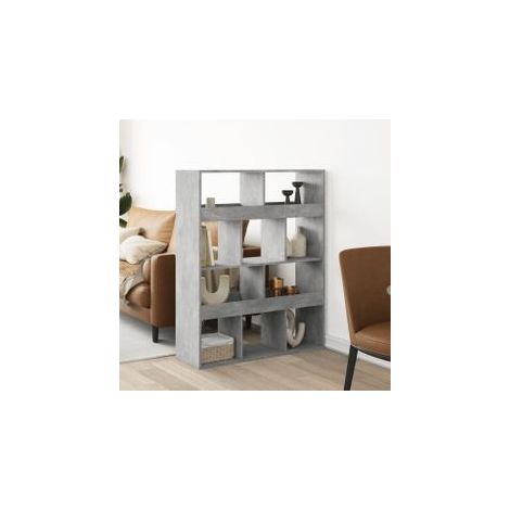 Cloison de séparation gris béton bois d'ingénierie (1/5)
