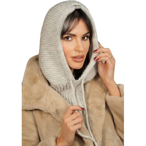 Cagoule à capuche, couleur gris clair, Kamea-Majrag (1/2)