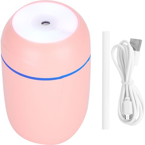 300-ml-USB-Diffusor für ätherische Öle – Leiser, tragbarer Auto-Luftreiniger – Rosa