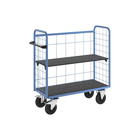 eurokraft pro  Carrello a ripiani  con sponde grigliate  3
