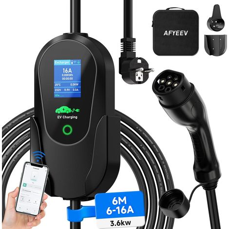 Electric Car Charger 3.68 KW Charging Cable Type 2 6 m (1/5)