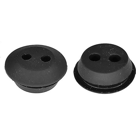 2x Tappo Gommino Occhiello Tubo Serbatoio Carburante Universale Rondella Decespugliatore Tagliaerba Tosaerba, Ø18mm 2 fori (1/4)
