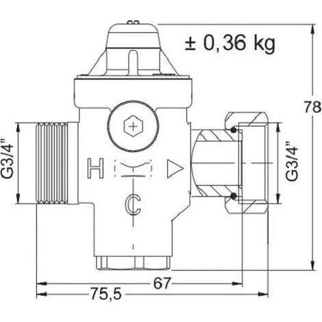 Riduttore di pressione nickelato Watts Industries Rédufix 3/4 pollici