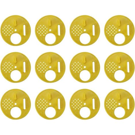 12 Pièces Disque 4 Positions en Plastique 6.8cm pour Apiculteur Apiculture Nucléi (1/5)