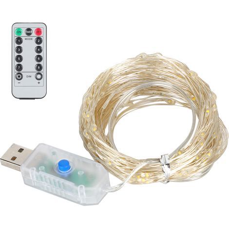 20m 200 LED String Light Warm White Indoor Outdoor 8 Modes Decorative Light with Remote Control (1/5)