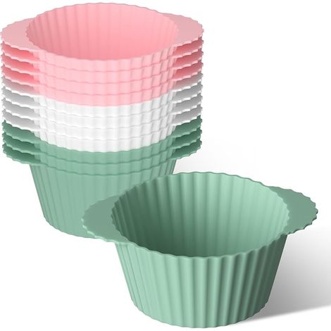 12 Pièces Moule à Gâteau en Silicone,Mini Moule a Cake Moules Silicone Air-Fryer Accessoires de Moule Œufs de Friteuse à Air pour Friteuse Air, Micro-ondes (1/5)