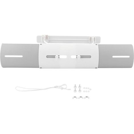 Jeffergarden Déflecteur de pare-brise rétractable gris, anti-vent pour climatisation
