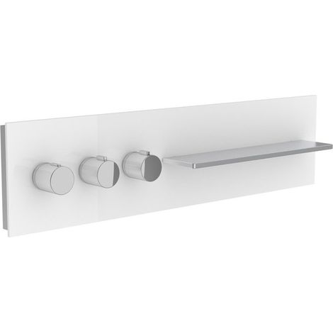 Sanitarios Keuco 56163, mampara de ducha y bañera con mezclador termostático DN 20, asas a la izquierda, color: antracita, transparente - 56163011101 (1/2)