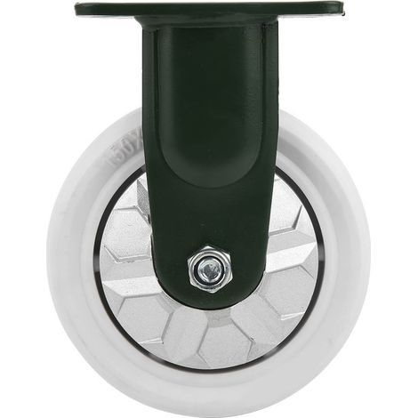 Roues pivotantes fixes 5 pouces en polypropylène PP anti-enroulement, roulette plate robuste pour charges lourdes, usage industriel et domestique, lot de 4. (1/5)