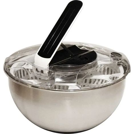 Essoreuse à salade acier inoxydable à piston 28x17,5cm (1/2)