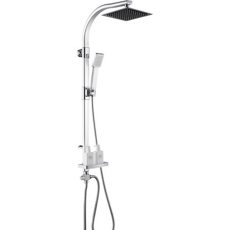Colonne de Douche 2 en 1 Douchette Salle de Bain avec Porte-savon 2047106cm (1/5)