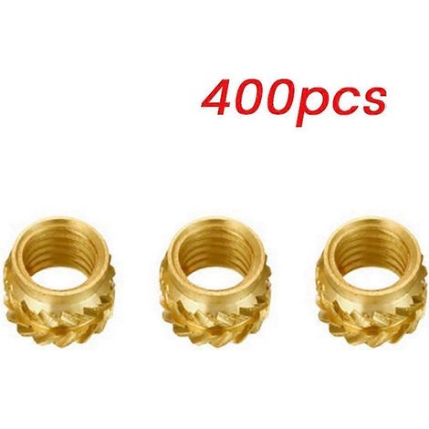 400 écrous à sertir moletés en laiton M3, résistants à la chaleur, pour impression 3D. (1/3)