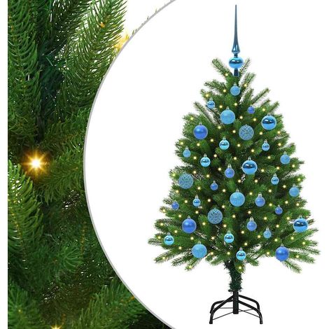 Sapin de Noël，Arbre de Noël avec 150 LED avec support Vert 120 cm PE CFW32514 (1/5)