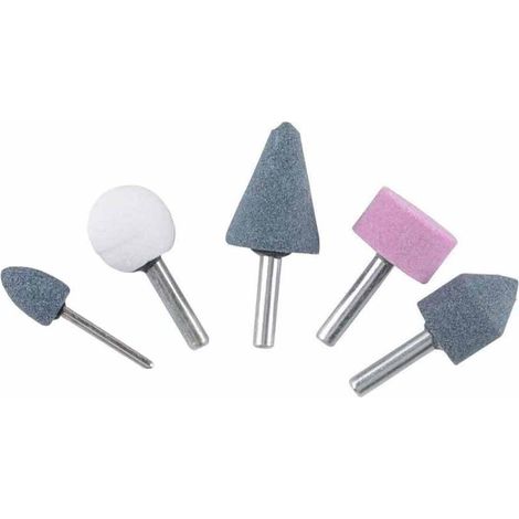 Set punte per lucidare per mini trapano dremel con punta conica cilindrica sfera per lucidatura 92179