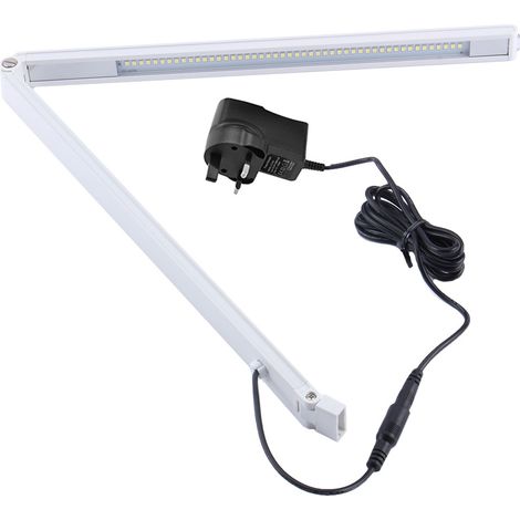 Lampe De Bureau - 48 LED SMD Dimmable - Réglable En Hauteur Et En Orientation - Base En Verre Trempé - Pour Étude Lecture Bureau Maison Bureau (1/5)