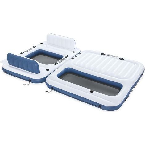 Îles flottantes Bestway Hydro-Force, lot de 2, en PVC blanc et bleu