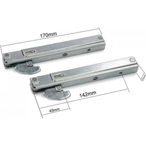 KIT 2PZ COPPIA CERNIERA PORTA FORNO INCASSO CUCINA NARDI SAMET