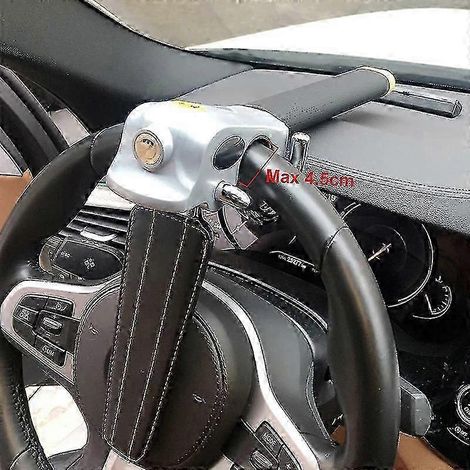 Antivol de volant universel pliable pour voiture, verrou de sécurité antivol pour volant de voiture, protection antivol en T (1/4)