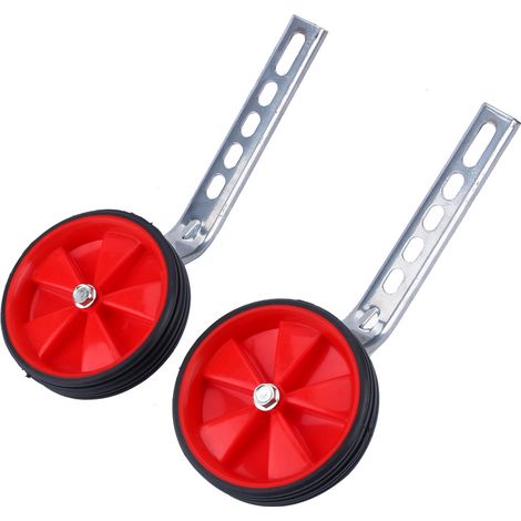 Roues stabilisatrices réglables pour vélo 12 à 20 pouces - Équilibre et sécurité - Couleur rouge vif (1/5)