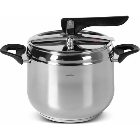 Trade Shop - INOX CAPACITY 8LT DIAMETRO 22CM MANICO ERGONOMISCHE - (1/2)