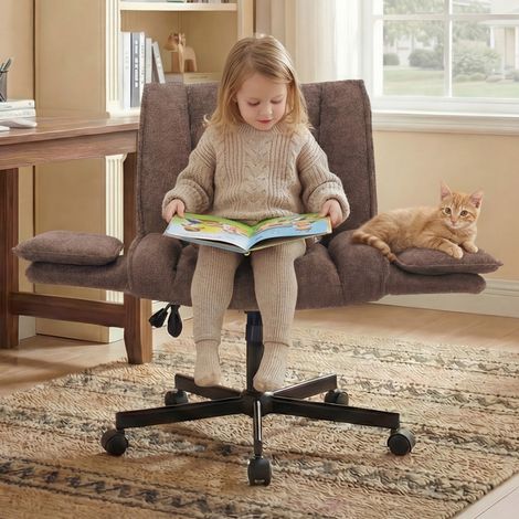 Ergonomischer Bürostuhl mit klappbaren Armlehnen, Air-Lordosenstütze, breiter Sitzfläche und Rollen, bis 150 kg
