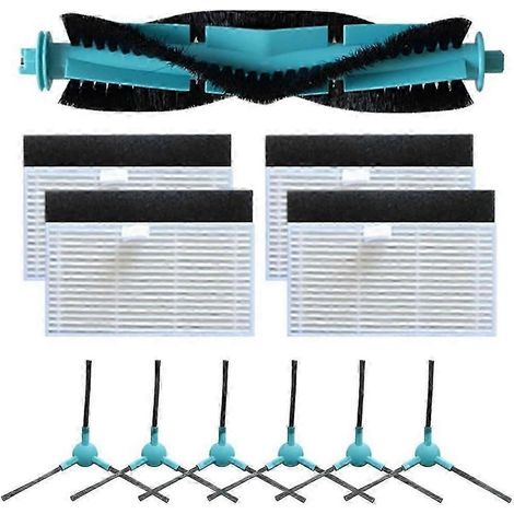 Kit de pièces de rechange compatible avec l'aspirateur robot Ultenic T10 Lite : brosse latérale principale et filtres HEPA (AH) WHBYV (1/4)