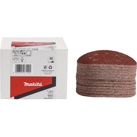 Papier abrasif auto-agrippant 125 Makita grain 60, 50 pièces P-43636 50 pièces
