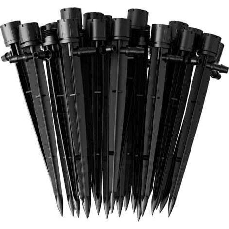 50 Stück Bewässerungs-Tropfer, 8-Loch-Tropfemitter, verstellbar, Mikro-Durchfluss-Tropfbewässerung, 360-Grad-Bewässerungssystem für 4-mm-/7-mm-Schläuche