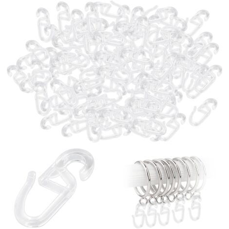 Packung mit 20 Kunststoff-Gardinenhaken (1/5)