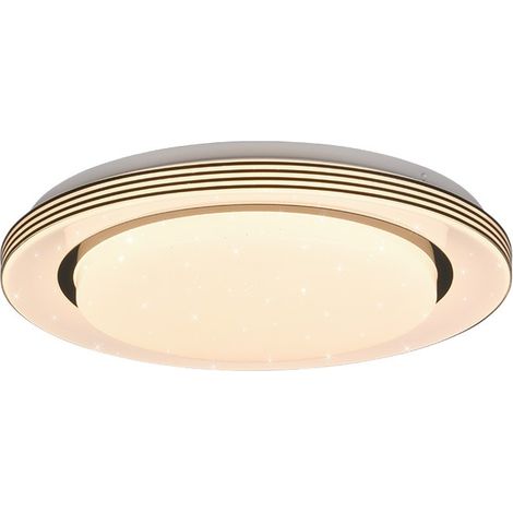 Reality Atria Plafonnier décoratif moderne Atria 38 cm noir mat 3000-6000K télécommande (1/5)
