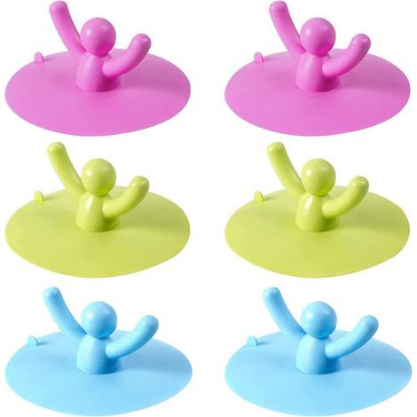 6 Pièces Bouchon Evier De Cuisine, Bouchon Universel Silicone, Bouchon De Vidange, Bouchons De Baignoire Caoutchouc, pour Cuisines Salles De Bains Blanchisseries (1/5)