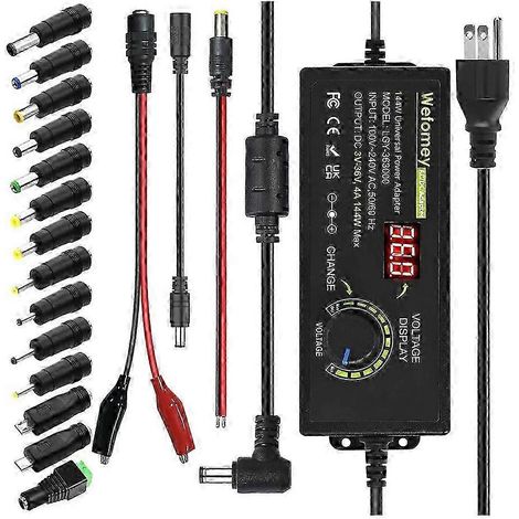 Alimentation universelle 3V-36V 4A 144W, adaptateur secteur/chargeur réglable, 100V-240V AC vers DC (1/5)