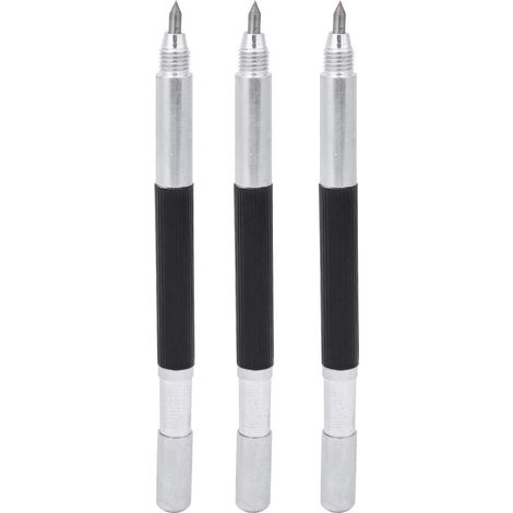 3pcs Pen, Dual Tip Carbide Metal Marking Engraver Pen for Glass Ceramic Tile Metal WoodScriber Tips