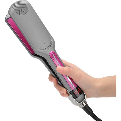 Lisseur Professionnel à Plaques Céramique, Fer à Cheveux à Écran LCD, Outil de Coiffage, Prise UE 110-240V (1/5)