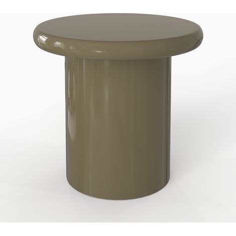 Table d'appoint laquée vert kaki en MDF D50 cm - Apoline (1/5)