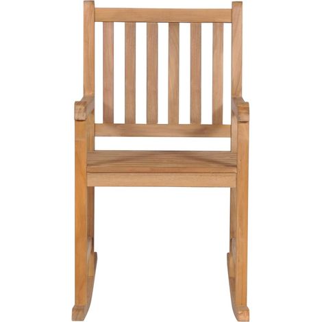 Maison Exclusive - Sedia a Dondolo in Legno Massello di Teak (1/5)