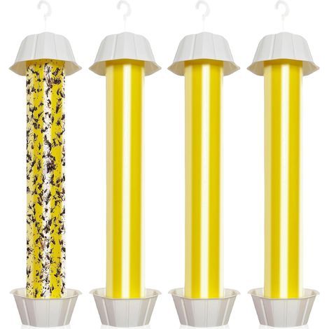 Set di 4 grandi trappole per mosche per uso interno ed esterno - Con strisce adesive - Per uso interno ed esterno (1/5)