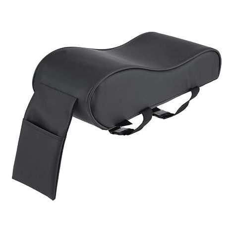 Coussin d'accoudoir de voiture en cuir universel, housses de tapis automatique en mousse à mémoire de forme avec poche pour téléphone portable (1/5)