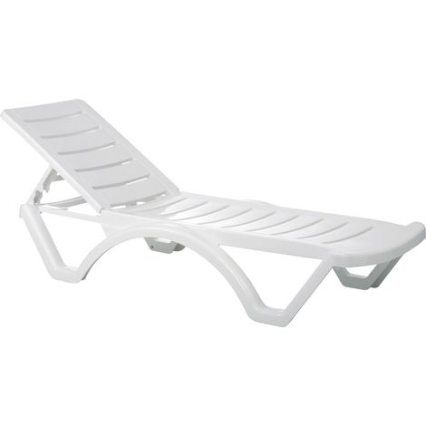 4er Set Sonnenliege Aqua weiß (1/5)