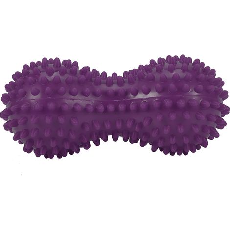 Balle de massage à picots pour le fitness, la mobilité et le soulagement des douleurs et tensions musculaires (violette) (1/3)