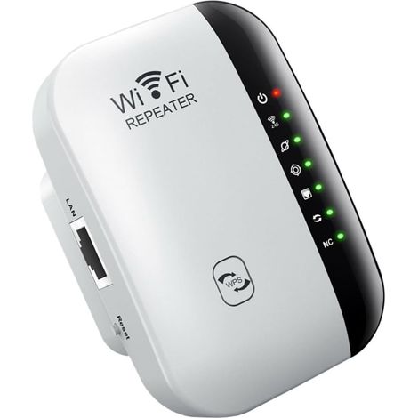 Répéteur WiFi Puissant Extérieur 300m Amplificateur de Signal sans Fil pour Maison en Plastique Vitesse 300mbps Compatible Multiple Appareils (1/5)