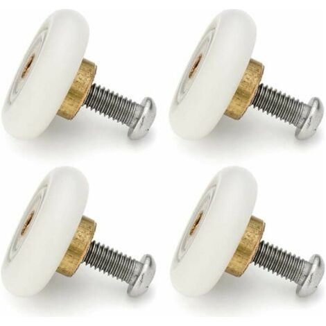 Set di 4 rulli di ricambio per porte scorrevoli della doccia, diametro 19 mm (1/3)