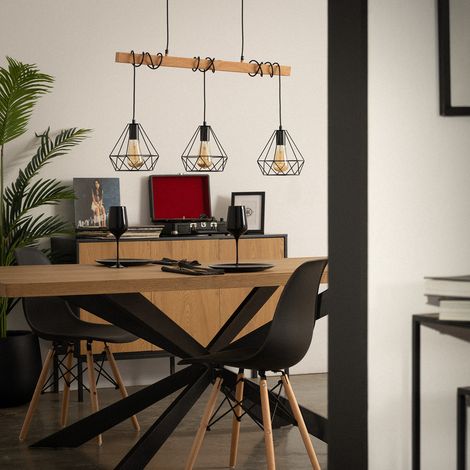 Lámpara Colgante Metal Sardo 3 Focos  Negro (1/5)
