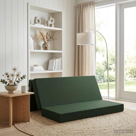 Sofá Cama Plegable 200 x 67 x 45 cm Verde oscuro