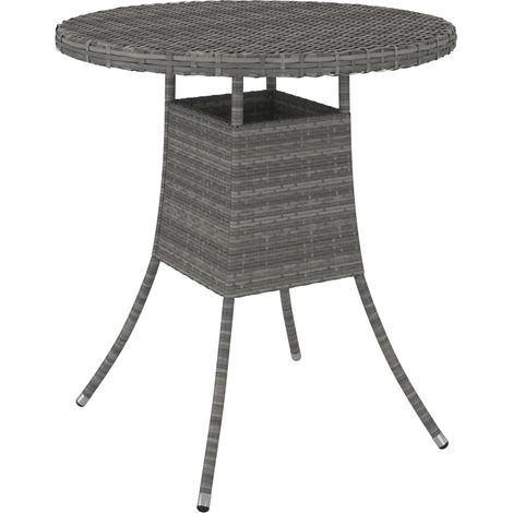 Table de jardin Gris 70x70x73 Résine tressée (1/5)