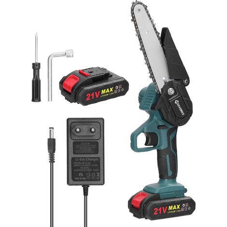 Tronçonneuse élagueuse 21V 6" rechargeable une main jardin (1/5)