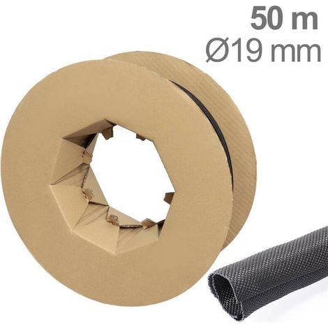 [GEBRAUCHT] B-Ware TRU COMPONENTS Kabelschutzschlauch Geflechtschlauch Kabelbündelung 19 mm schwarz (1/2)
